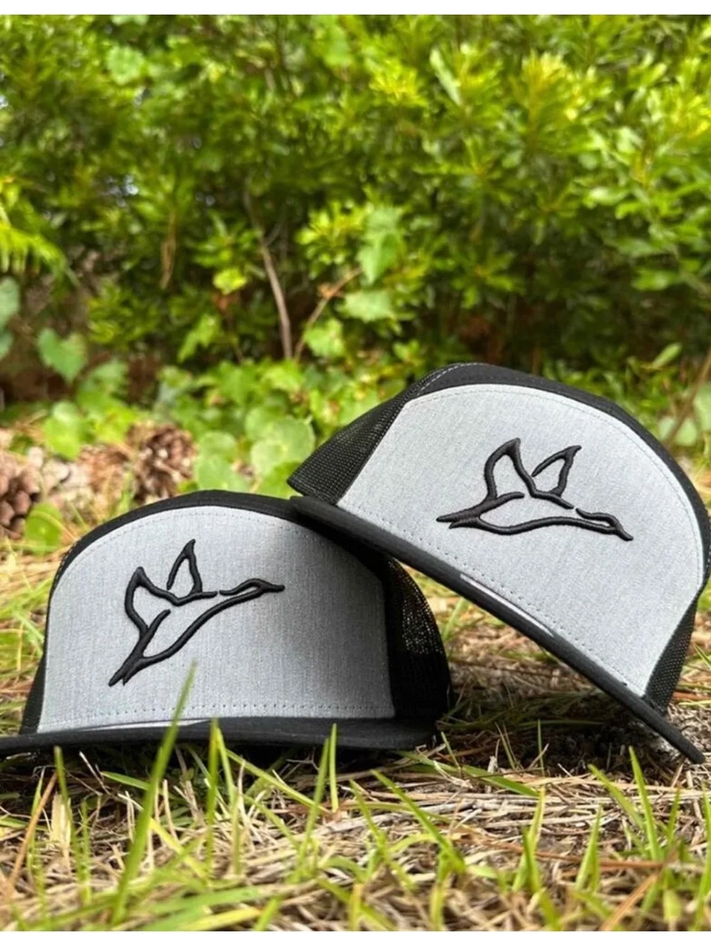 Roost Waterfowl RW-112 Hi-Profile 3D Puff Duck Hat Grey Black NEW